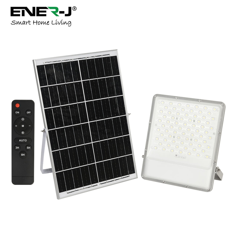 image 1 of 200W LED Floodlights with Solar Panel IP65 Waterproof with Remote Control