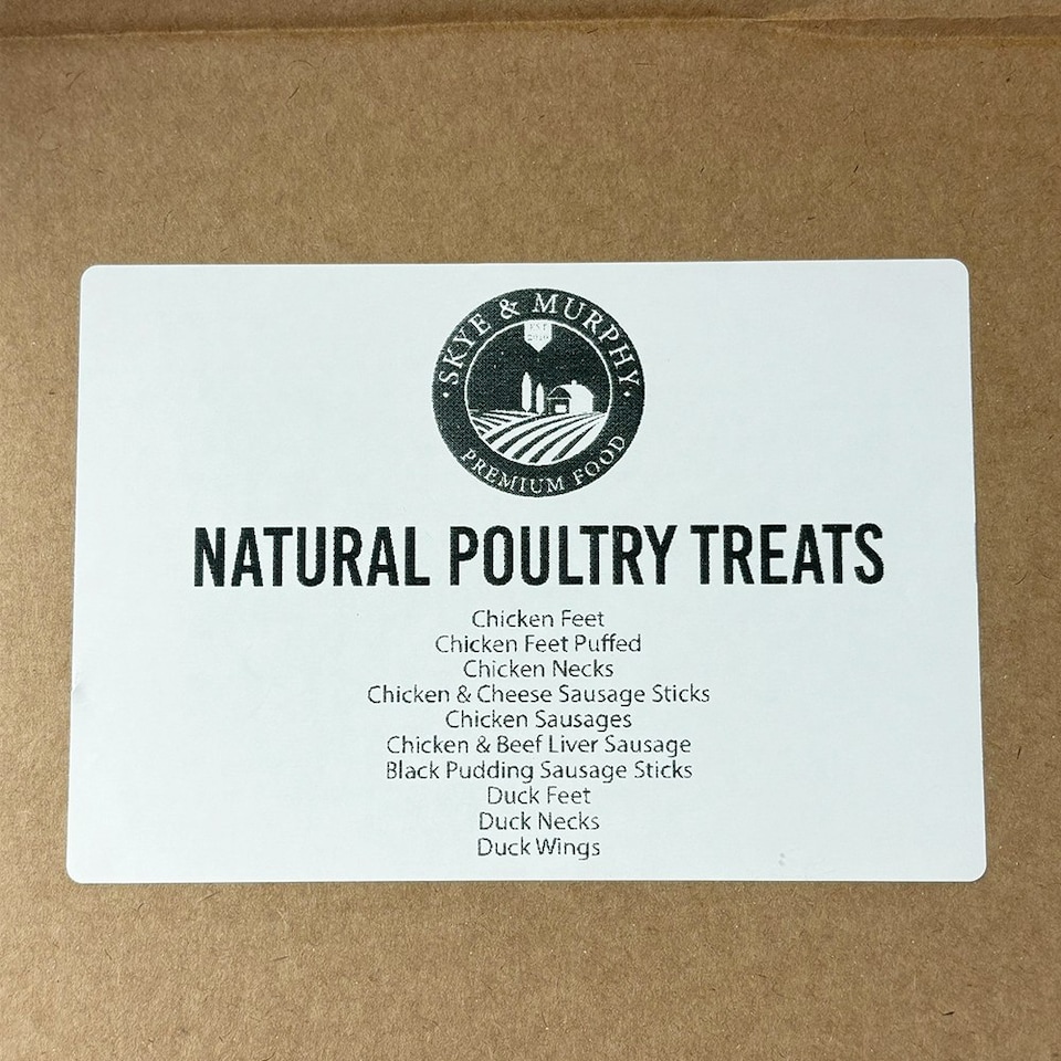 image 1 of HugglePets Assorted Natural Poultry Dog Treat Box (40 pcs)