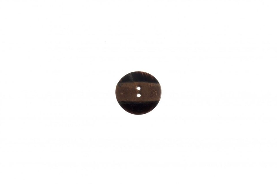 Trimits Brown 26mm Round Wood Buttons for Dressmaking - each