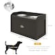 image 2 of PawHut Stainless Steel Raised Dog Bowl w/ 21L Storage Drawer, for Large Dogs