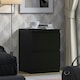 image 5 of FWStyle Stora 2 Drawer Bedside Cabinet - Matt Black