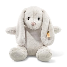 Steiff Hoppie Rabbit Soft Toy, Light Grey | Grey | Grey