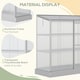 image 3 of Outsunny 4x2ft 3-Tier Greenhouse Outdoor Plant Grow Aluminium Frame w/ Roof Door