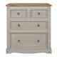 image 4 of Premium Corona 2+2 Chest of Drawers - Industrial Style Bedroom Storage Cabinet with Spacious Drawers | Grey | Grey | 1