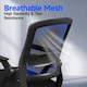 image 5 of Rattantree Ergonomic Swivel Computer Chair with Flip-Up Armrests