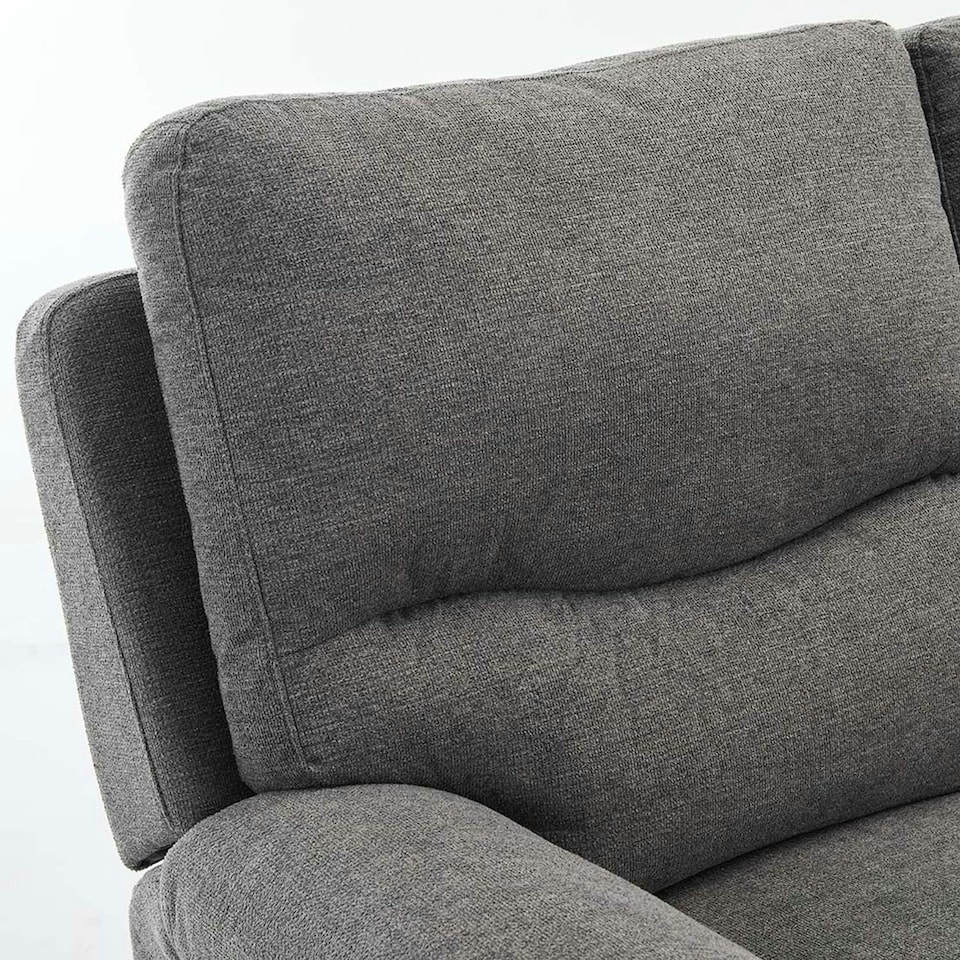 image 1 of Fosse 2 Seater Manual Recliner Sofa Grey | Dark Grey