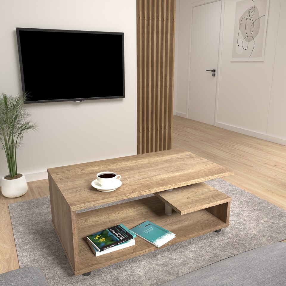 image 1 of Bailey Coffee Table in Antique Oak