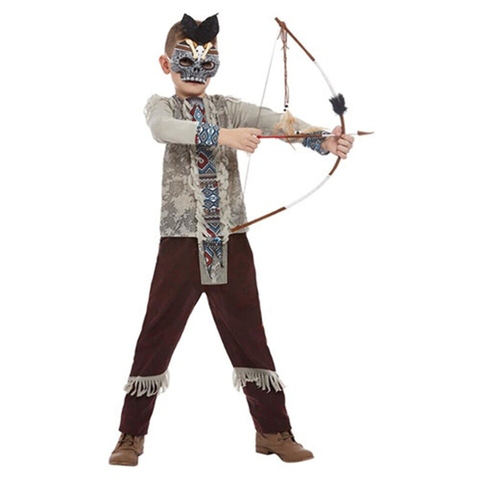 image 1 of Dark Spirit Warrior Fancy Dress Costume Kids Unisex Small - Age 4-6