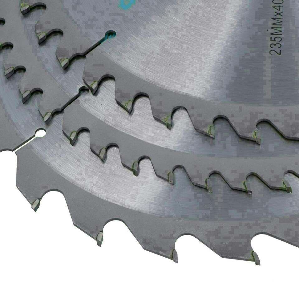 image 1 of 3pc 235mm TCT circular saw blades 24 / 40 and 48 teeth INC adapter rings TE518