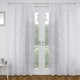 image 1 of Pair of Birch White Metallic Tree Print Voile Panels 229 cm (90 inch) Rod Pocket Panels for Bedroom and Living Room