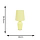 image 3 of ValueLights Arlo Sunshine Yellow Ceramic Table Lamp with Yellow Shade with LED Bulb | Yellow