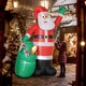 image 8 of Outsunny 9ft/275 cm Christmas Inflatable Santa with Bear Sack, Giant Christmas Blow Up Decoration with Built-in LED Lights for Garden, Indoor Outdoor Home Decor