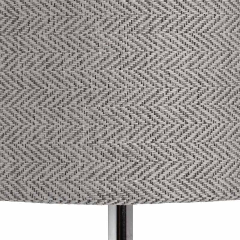 image 1 of Genoa Chrome Table Lamp - Glass/Metal - L20 x W20 x H62 cm - Grey/Silver Silver