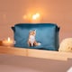 image 2 of Wrendale Designs Luxury Velvet Embroidered Medium Makeup Bag - Choice of Design