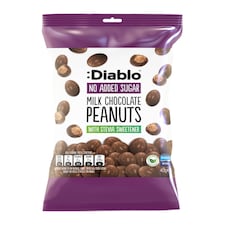 Diablo No Added Sugar Milk Chocolate Peanuts 40g