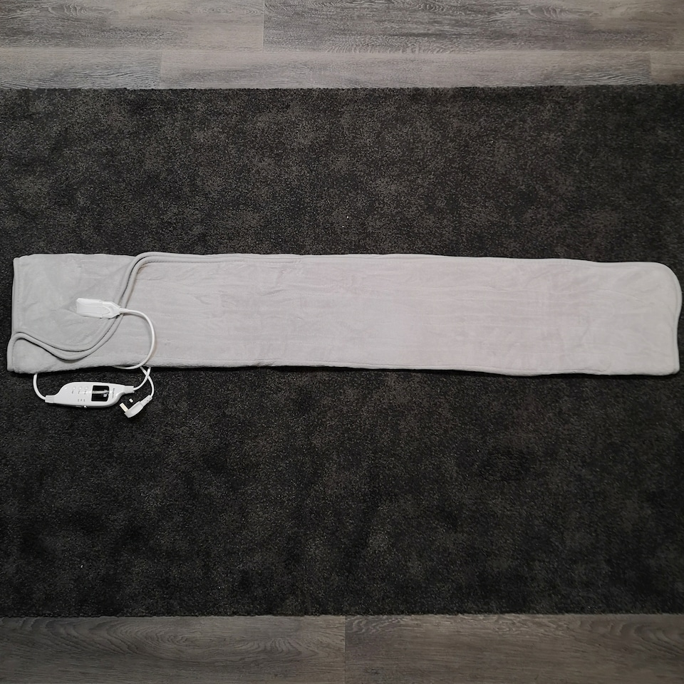 image 1 of 160cm 120w Grey Electric Throw Blanket with Temperature Settings