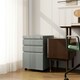 image 2 of Vinsetto 3 Drawer File Cabinet, Lockable Metal Filling Cabinet, Grey