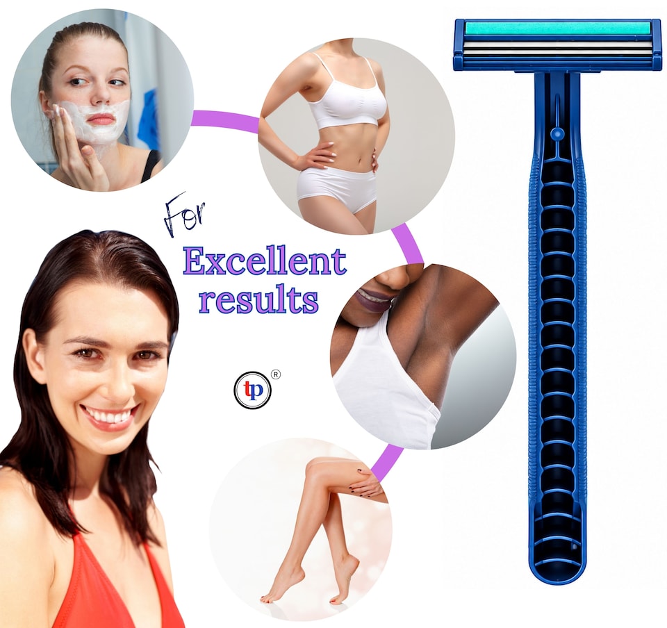 image 1 of TradeProvider Blue 2 Blade Razor Set – Everyday Shaving for Men & Women (15 pack)
