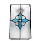 image 1 of Traditional Clear Glass Tiffany Style Pendant Light Shade with Teal Panels | Blue | Teal | 1