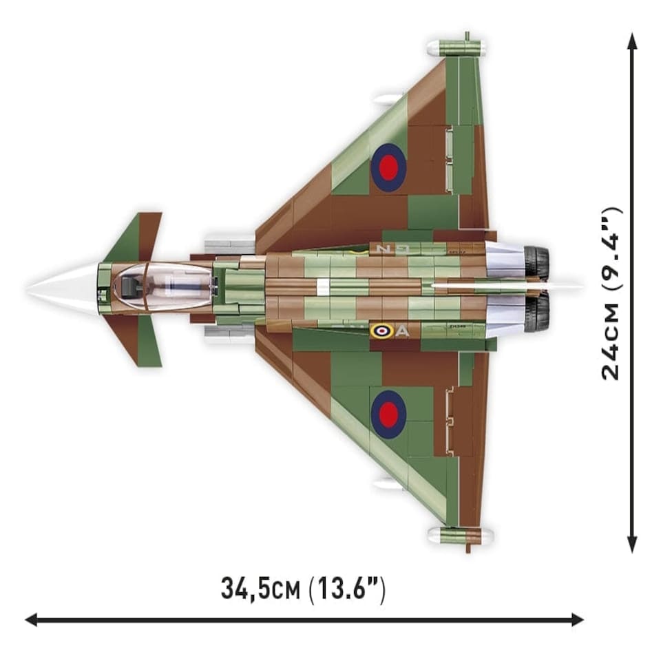 image 1 of RAF Typhoon FGR4 "Gina" brick plane model - COBI 5843 - 577 bricks