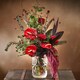 image 2 of Clear Glass Grooved Flower Vase - H22cm