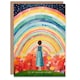 image 1 of Mothers Day Card Rainbow Magic Woman Stars Flowers Mum Card