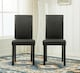 image 2 of Set of 2 Leather Dining Chairs Black by MCC