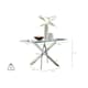 image 5 of Furniturebox Leonardo 4 Glass And Chrome Metal Dining Table