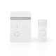 image 7 of Nedis Wireless Doorbell, Battery Powered Cordless Door Chime Kit with 300m Range, 36 Chimes, Blue LED and 80dB Volume - White