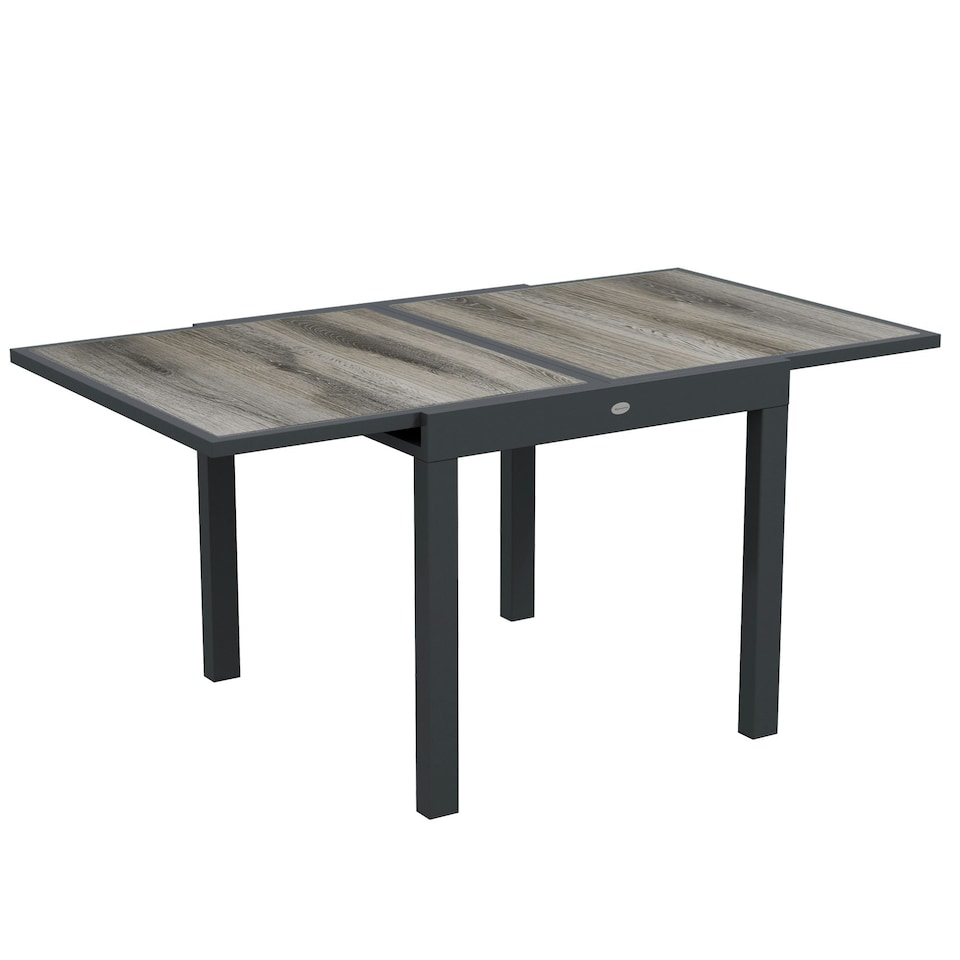 image 1 of Outsunny Extendable Outdoor Dining Table Aluminium Rectangle Patio