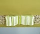 image 4 of FURNISHED Blackout Roller Blind with Gold Glitter Trim and Green Bow Cut to Size | Green | Green | (W) 150cm x (L) 165cm