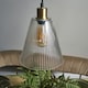 image 3 of ValueLights MacArthur Brushed Gold Pendant Light and Bulb