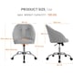 image 3 of Yaheetech Soft Height Adjustable 360° Swivel Computer Chair