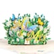 image 3 of Mr & Mrs with Floral Accents Romantic 3D Pop Up Wedding Congratulations Card