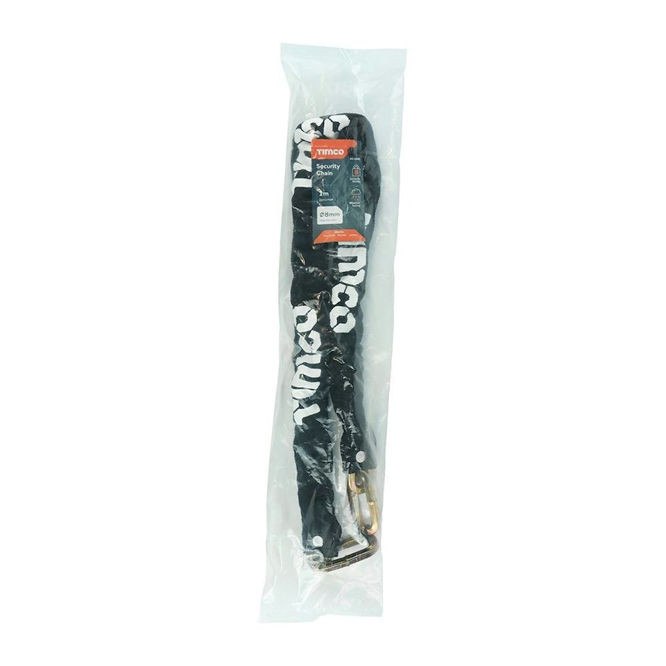 image 1 of Timco - Hex Steel Security Chain (Size 8mm x 1m - 1 Each) Black