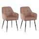 image 1 of SONARA Dining Chair Set of 2, Water-Repellent Plush Chenille Upholstered for Dining Room | Red