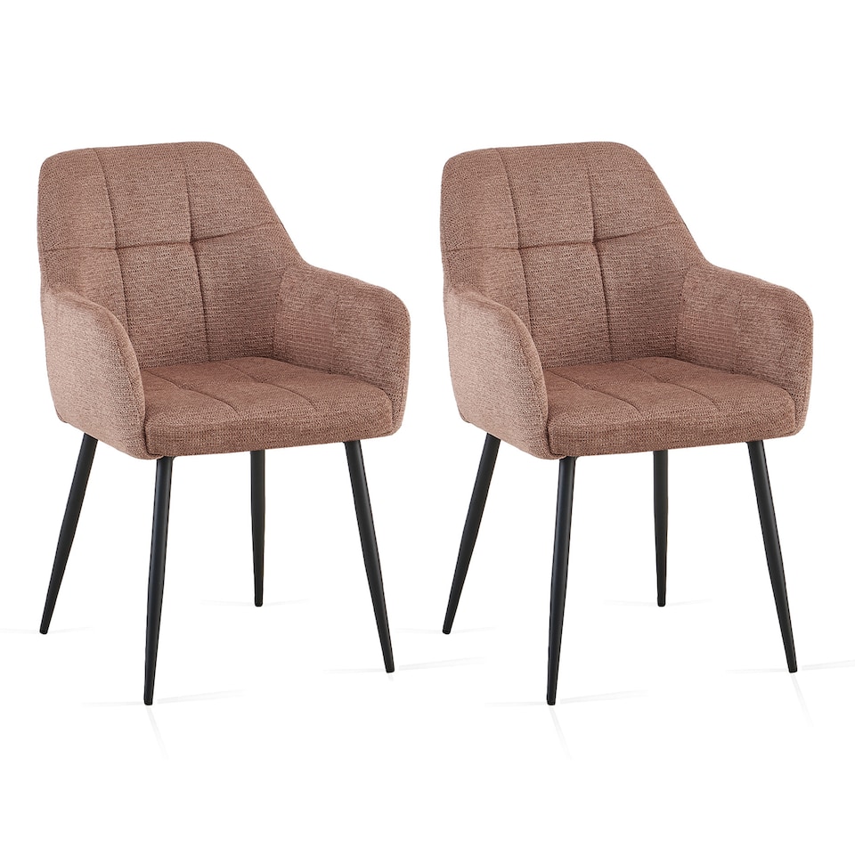 image 1 of SONARA Dining Chair Set of 2, Water-Repellent Plush Chenille Upholstered for Dining Room | Red