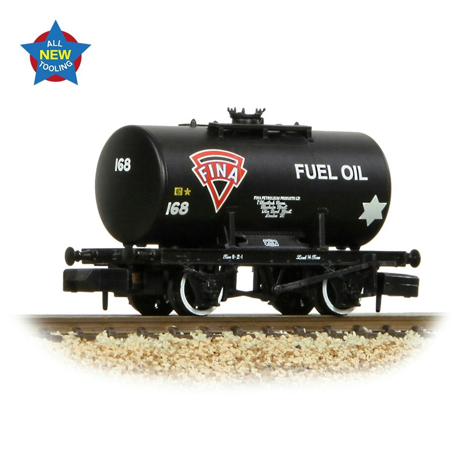 Graham Farish 14t Anchor-Mounted Tank Wagon Fina Black 168