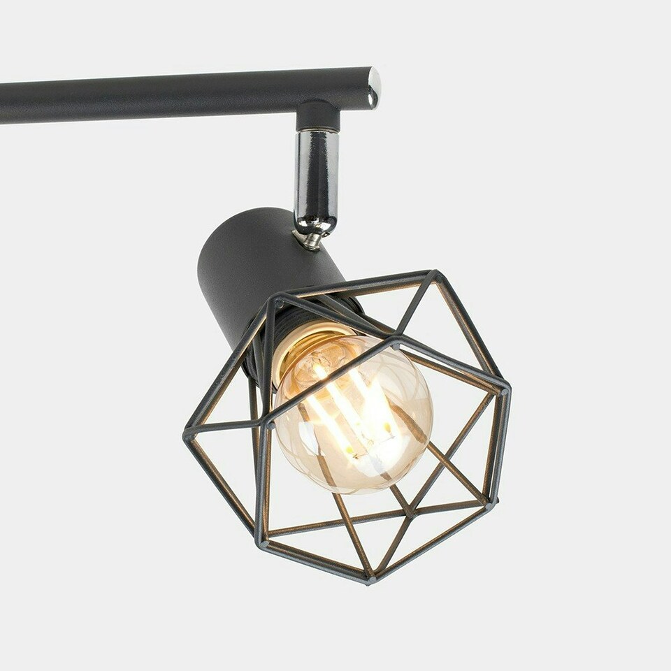 image 1 of ValueLights Angus Spotlight 4 Way Grey Ceiling Bar Spotlight