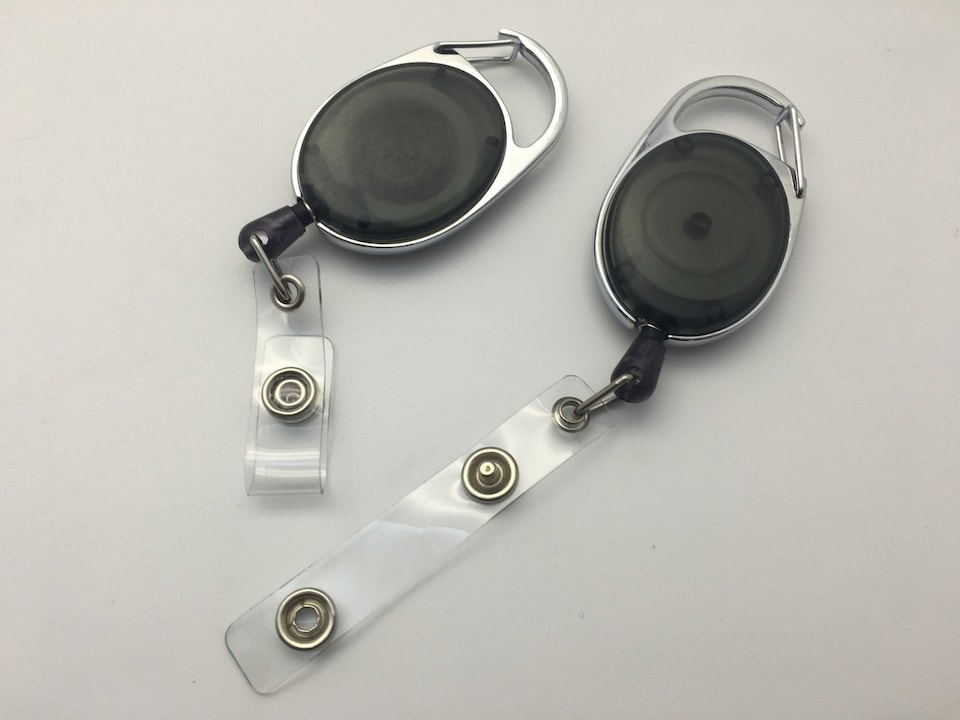 image 1 of Black Key Reel ID Card Badge Holder
