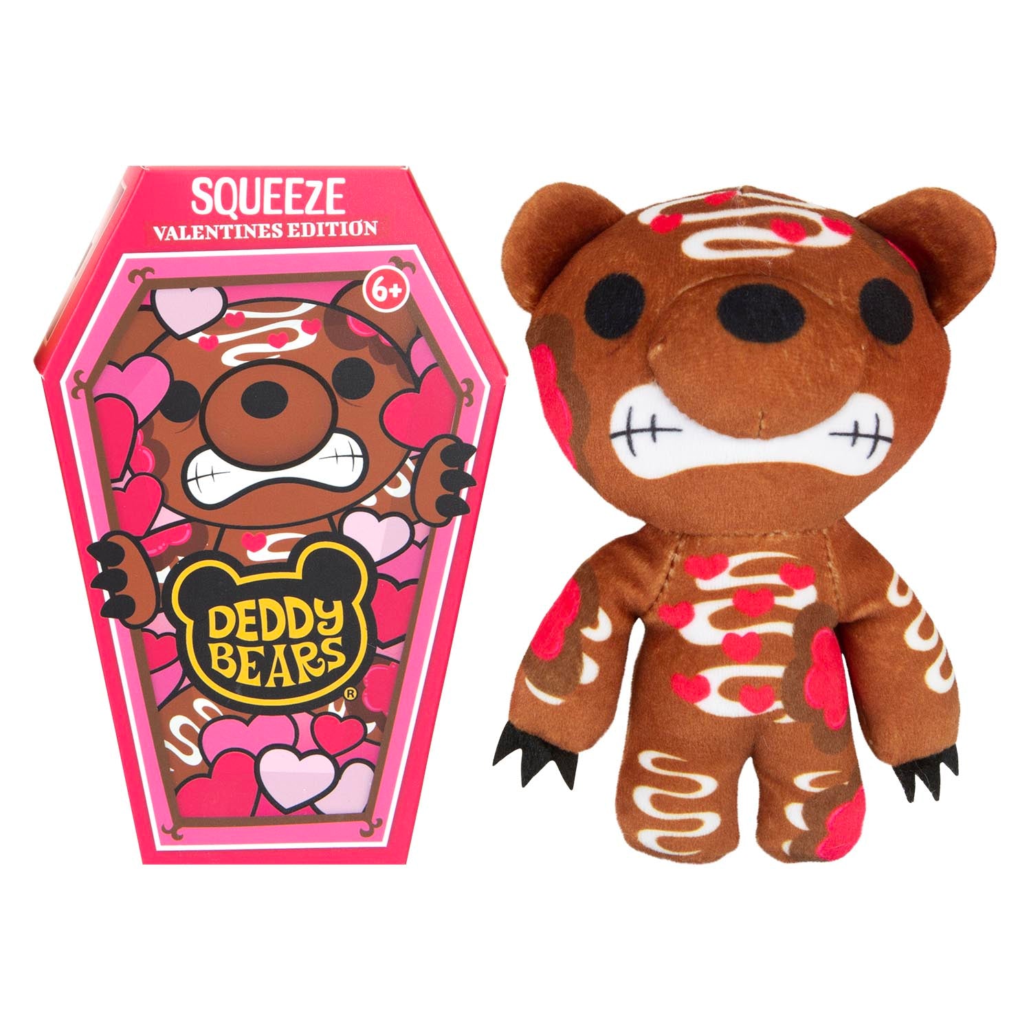 VFM e-Store Deddy Bears - Valentines Squeeze Soft Toy 15cm x 8cm Multicolour X 1 | Size: 15 cm x 8 cm