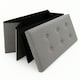 image 5 of Home Republic Linen Storage Ottoman - 76cm x 38cm Foldable Grey