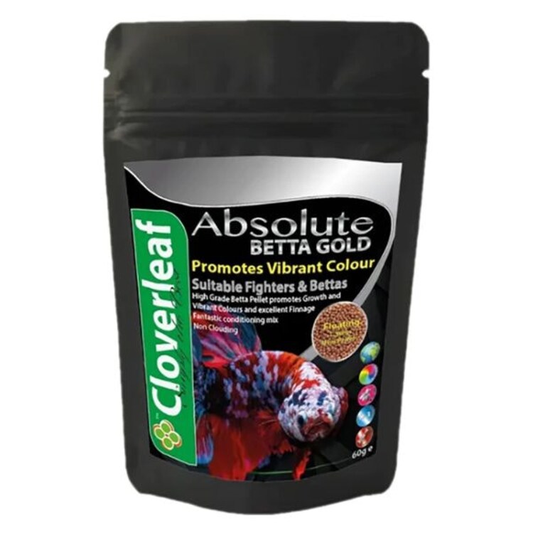 Cloverleaf Absolute Betta Gold Slow Sinking Pellets 60G