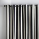 image 5 of OHS Stripe Print Thermal Blackout Eyelet Curtains, 90x90" - Black/White