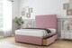 image 4 of Sloomy Manhattan Pink Plush Divan Bed Base 2 Drawers Same Side With 26 Inch Strutted Headboard | Pink | Pink | Small Double | 1