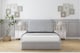 image 1 of Sloomy Belvoir Silver Plush Bed Frame With 45" Upholstered Headboard 4' Small Double