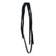 image 1 of Collegiate Leather Mono Crown Headpiece - Black - Cob