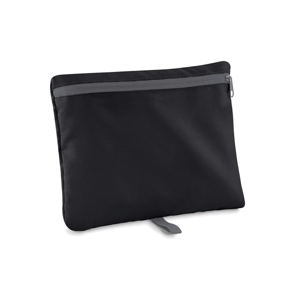 image 1 of BagBase Packaway Barrel Bag / Duffle Water Resistant Travel Bag (32 Litres) - Black/Graphite - One Size