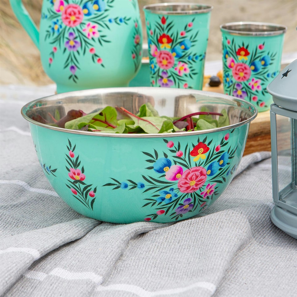 image 1 of BillyCan Picnic Bowl - 21.5cm  - Mint Pansy Green
