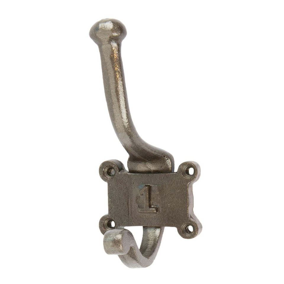 image 1 of Hammer & Tongs Number 1 Double Wall Hook - W50mm x H115mm - Raw